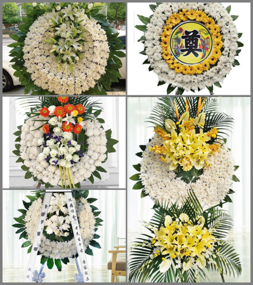 山西长治郊区黄碾镇西旺村花圈速递